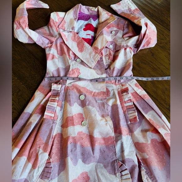 Herchcovitch 2005 Fall Collection Pink Camo Vintage Spring Trench Coat - Picture 11 of 16